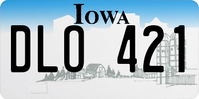 IA license plate DLO421