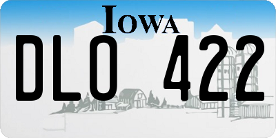 IA license plate DLO422