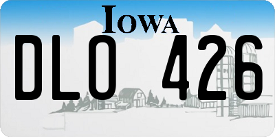 IA license plate DLO426