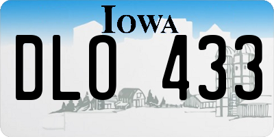 IA license plate DLO433