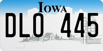 IA license plate DLO445