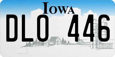 IA license plate DLO446