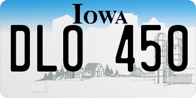 IA license plate DLO450