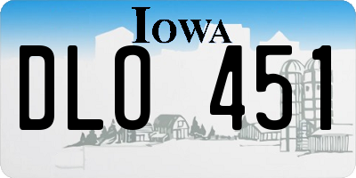 IA license plate DLO451