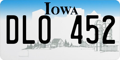 IA license plate DLO452