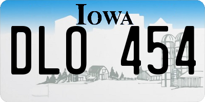IA license plate DLO454