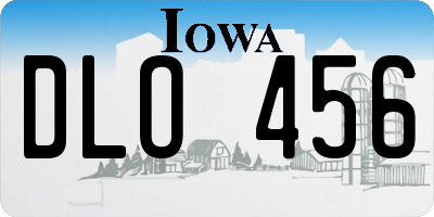 IA license plate DLO456