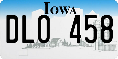 IA license plate DLO458