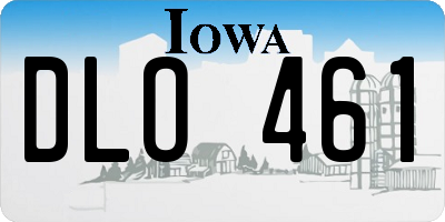 IA license plate DLO461