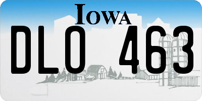 IA license plate DLO463