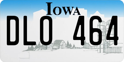 IA license plate DLO464