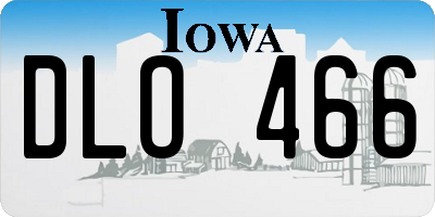 IA license plate DLO466