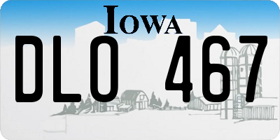 IA license plate DLO467