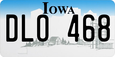IA license plate DLO468