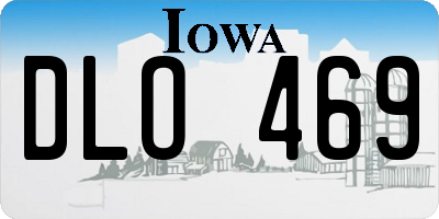 IA license plate DLO469