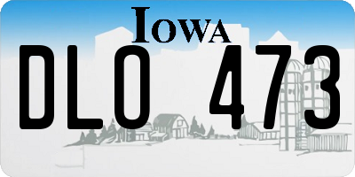 IA license plate DLO473