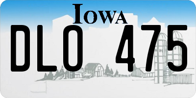 IA license plate DLO475