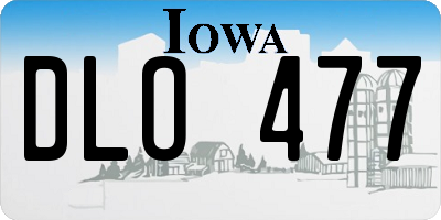IA license plate DLO477