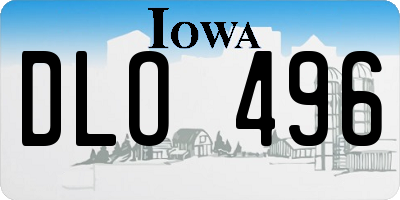 IA license plate DLO496