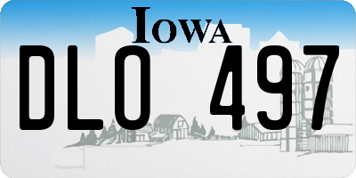 IA license plate DLO497