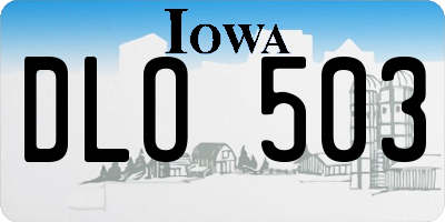 IA license plate DLO503