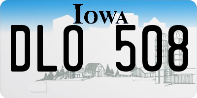 IA license plate DLO508