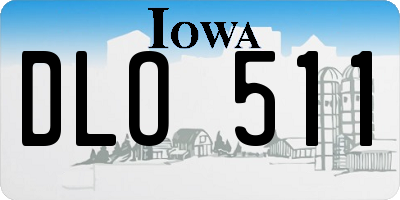 IA license plate DLO511