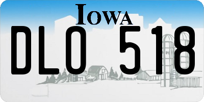 IA license plate DLO518