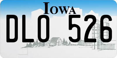 IA license plate DLO526