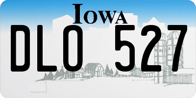 IA license plate DLO527