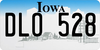 IA license plate DLO528