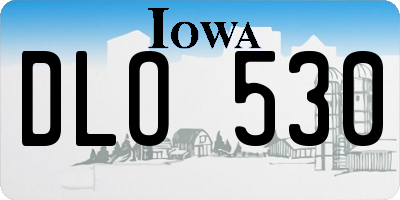 IA license plate DLO530