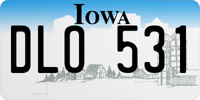 IA license plate DLO531