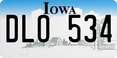IA license plate DLO534