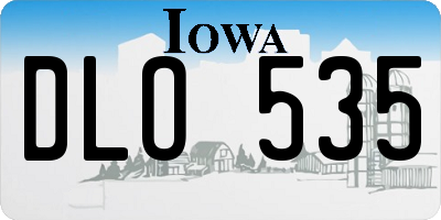IA license plate DLO535