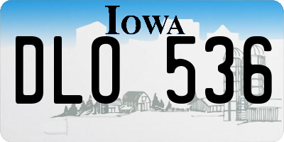 IA license plate DLO536