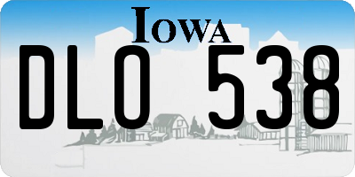 IA license plate DLO538