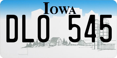 IA license plate DLO545