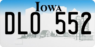 IA license plate DLO552