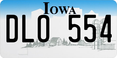 IA license plate DLO554