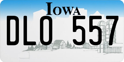 IA license plate DLO557