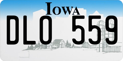 IA license plate DLO559