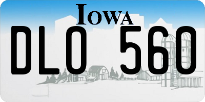 IA license plate DLO560