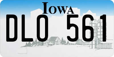 IA license plate DLO561