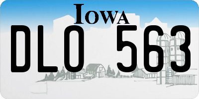 IA license plate DLO563