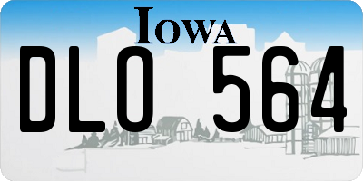 IA license plate DLO564