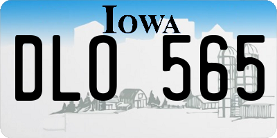 IA license plate DLO565