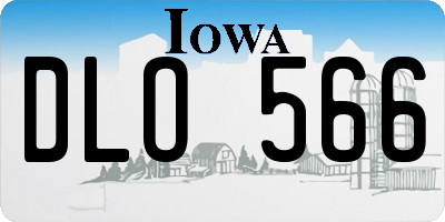 IA license plate DLO566