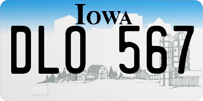 IA license plate DLO567