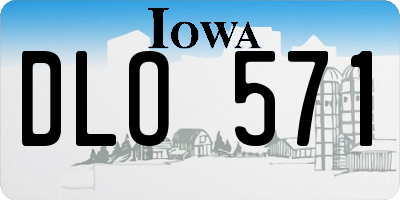 IA license plate DLO571